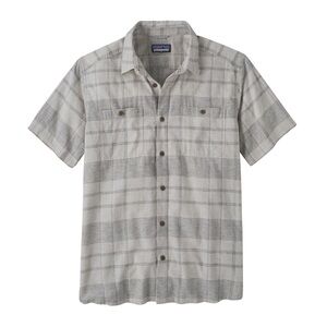 Patagonia Men’s Step Up Shirt Short-Sleeve Gray Plaid Button-Up Shirt